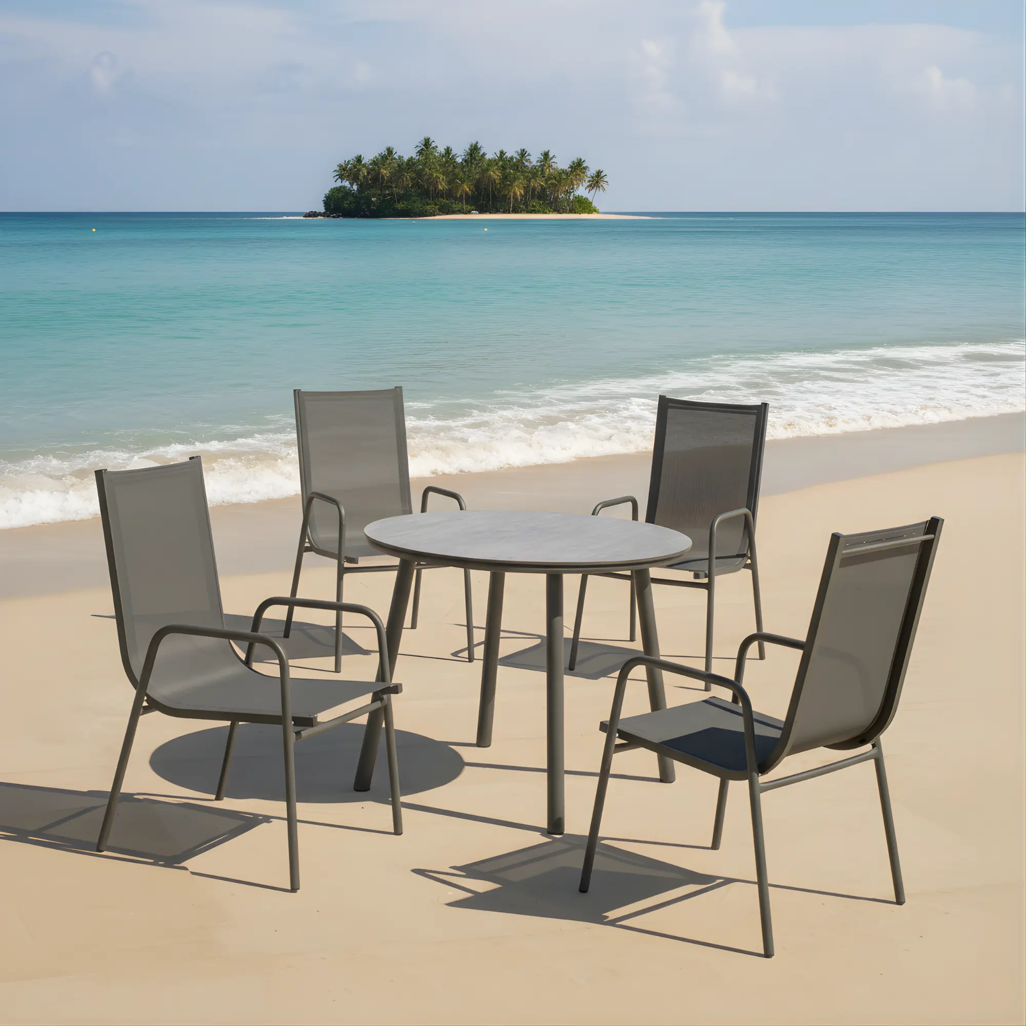 Mesa redonda de aluminio para exterior Mundra 100