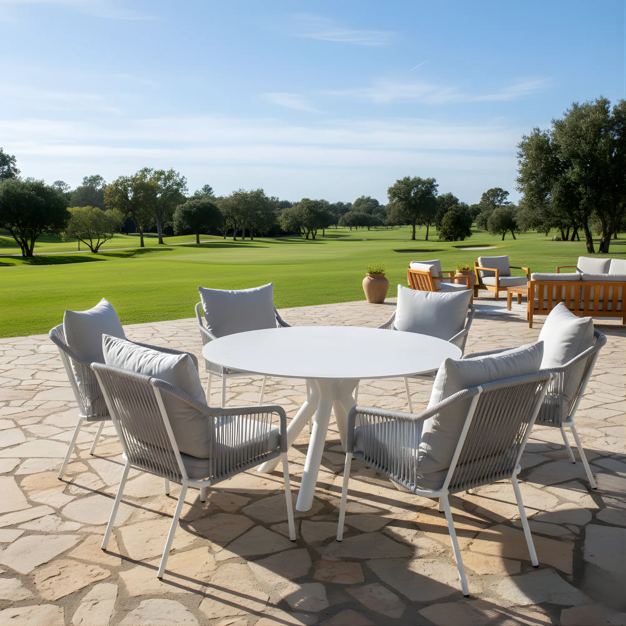 Mesa redonda de terraza Palawan 150