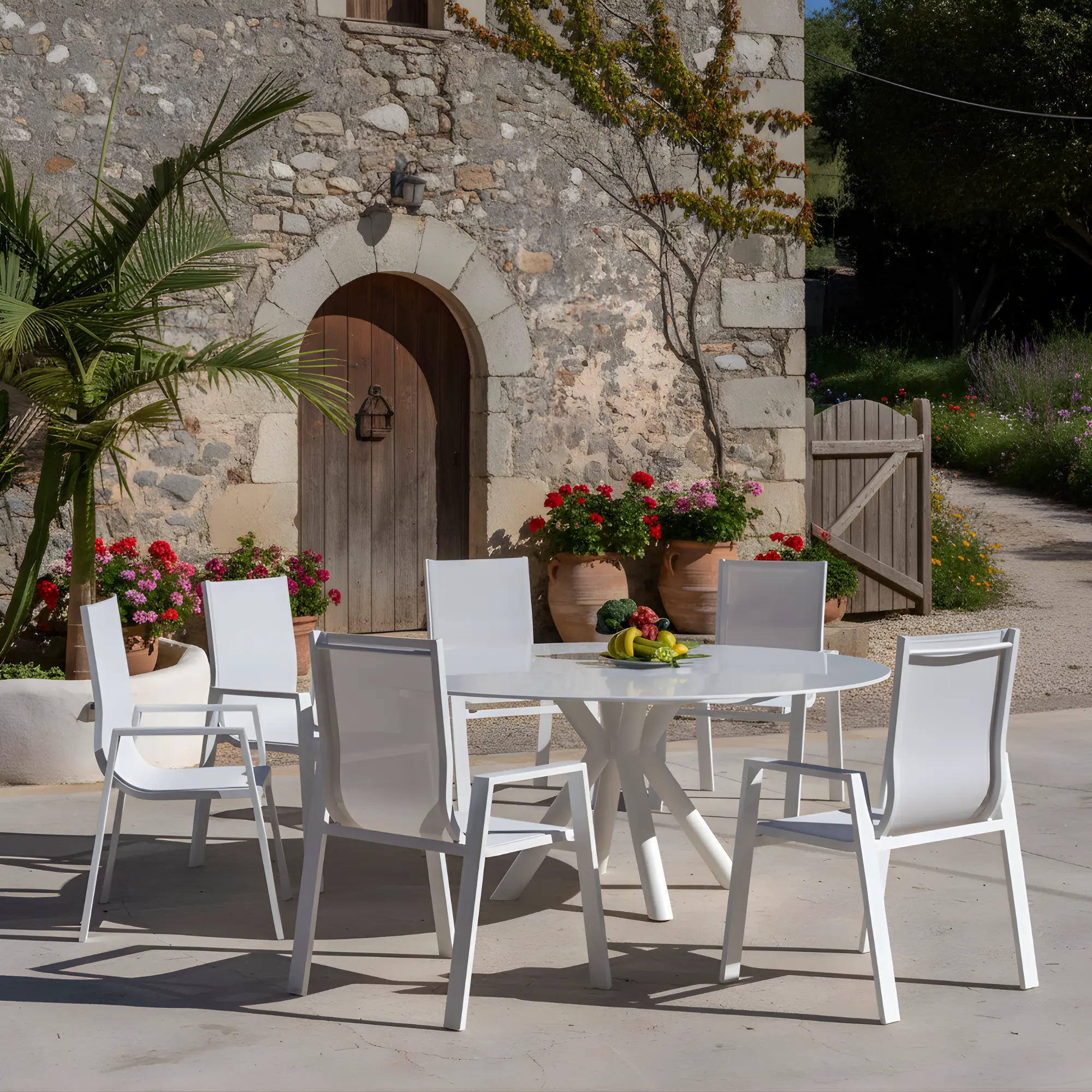 Mesa redonda para exterior Palawan 180