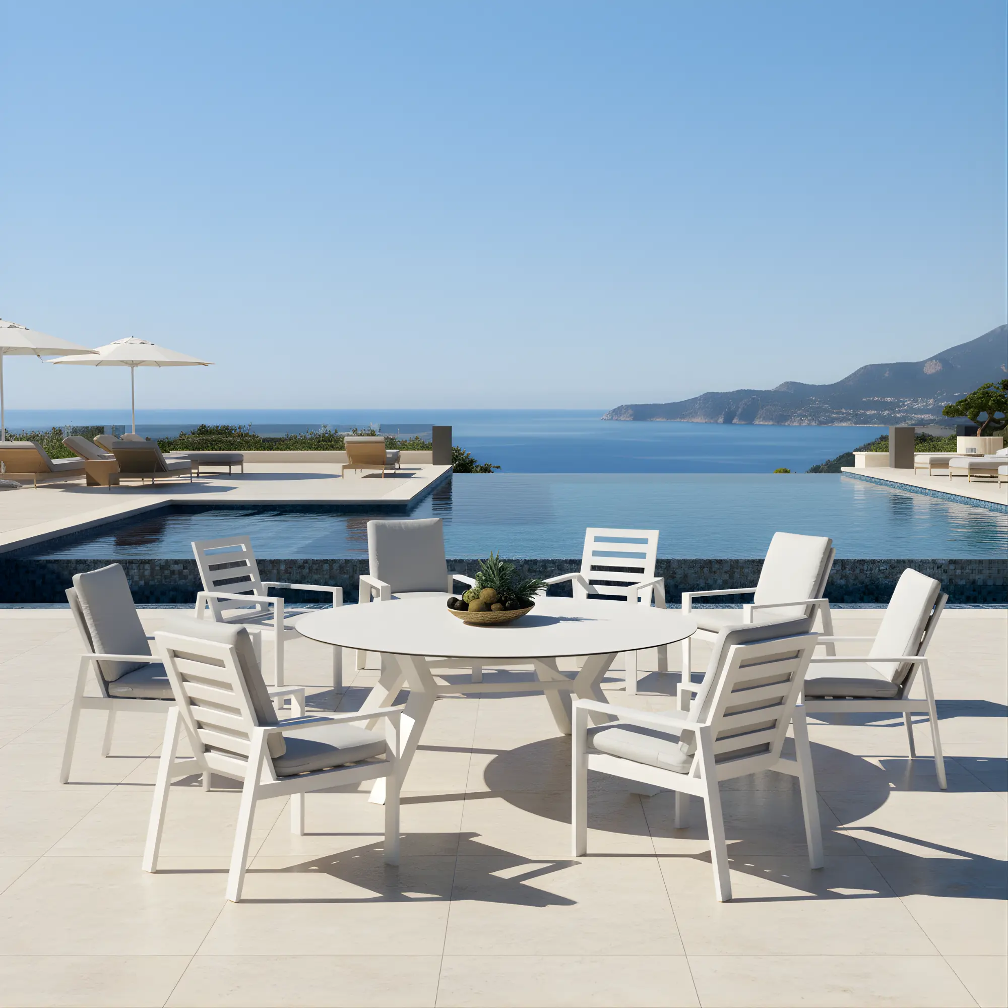 Mesa redonda para exterior Sumatra 180