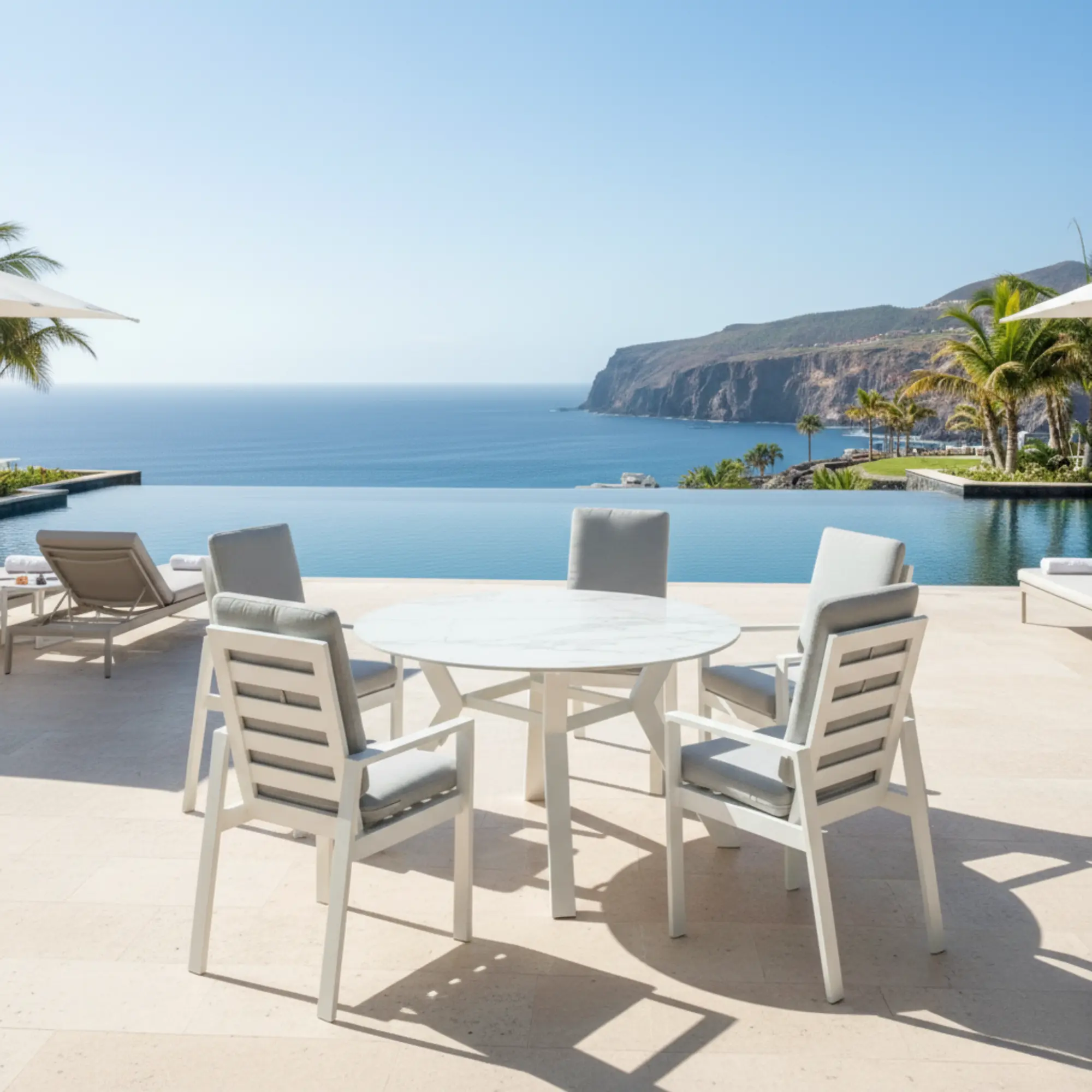 Mesa de jardín redonda Sumatra 150