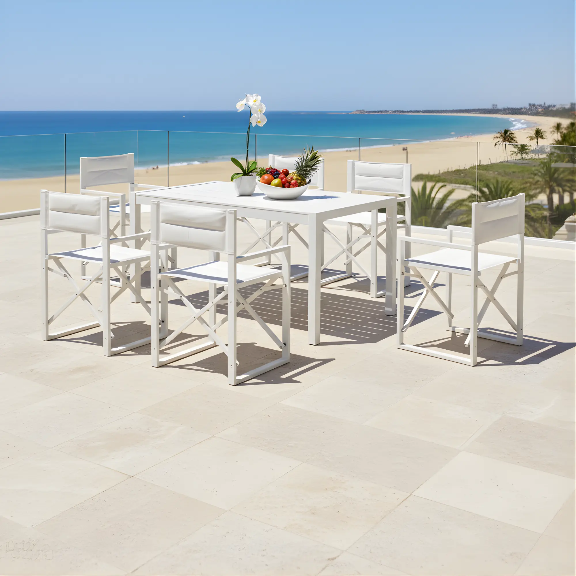 Mesa para terraza de aluminio Palma 150