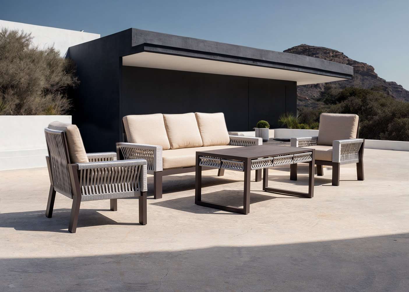 Conjunto de Muebles de Jardín de Cuerda Estambul-8 - Imagen 2