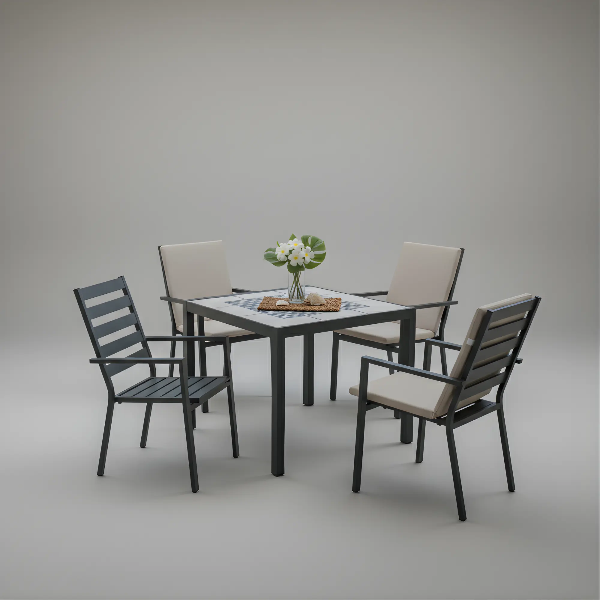 Mesa de jardín con mosaicos Góndola 90 - Imagen 3