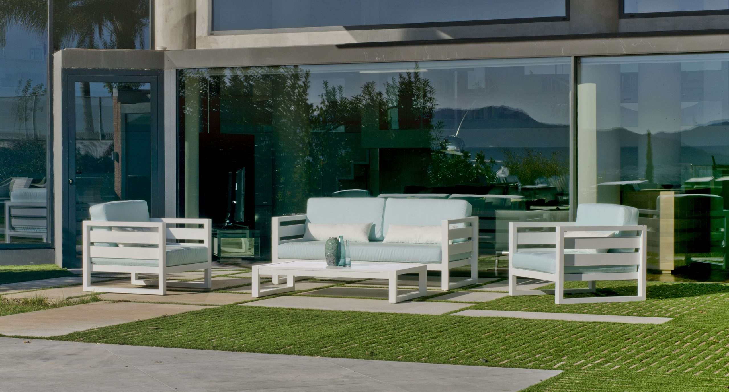 Conjunto de Sofá de Aluminio para Terraza Cosmos-7 - Imagen 2