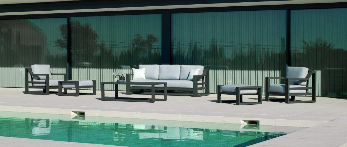 Set de aluminio de 3 plazas