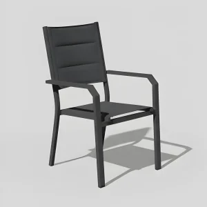 Silla de jardín de aluminio apilable Priscila 3