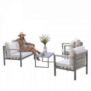 Conjunto de Jardín de Cuerda de 4 Plazas Damasco-7