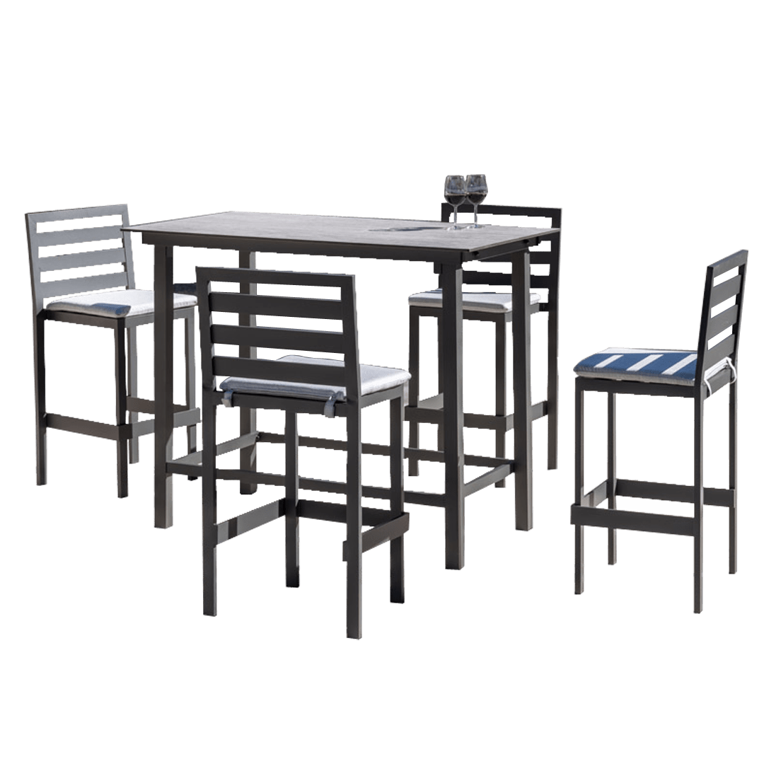 Conjunto de mesa alta y taburetes de bar Tropea HPL-130/Maribor